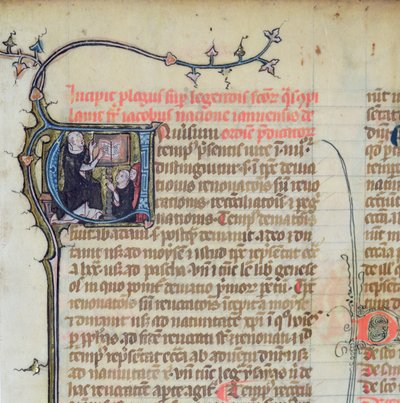 Ms 1721 Fol.1 dominikansk munk som foreleser to andre munker, fra Legenda Sanctorum Aurea av Jacques de Voragine av French School