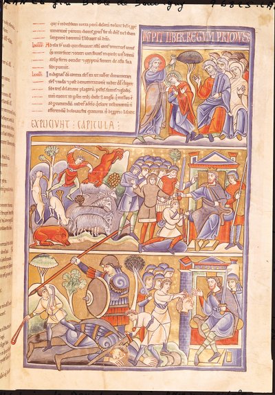 Ms 1 f.93r Historien om David, fra Souvigny-bibelen av French School