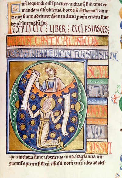 Ms 1 fol.235 Predikerens bok, fra Souvigny-bibelen av French School