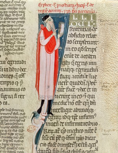 Ms 2046 En doktor underviser, fra Aforismer av Hippokrates (ca. 460-c. 377 f.Kr.) med en kommentar av Claudius Galenus (ca. 130-c. 201) av French School
