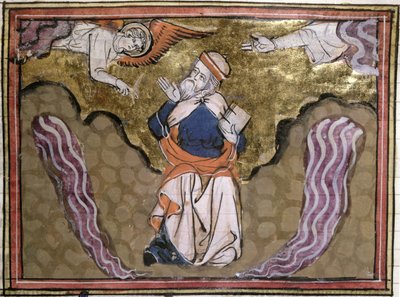 Ms 21 The Prophet Ezekiel, miniatyr fra en bibelhistorie av French School