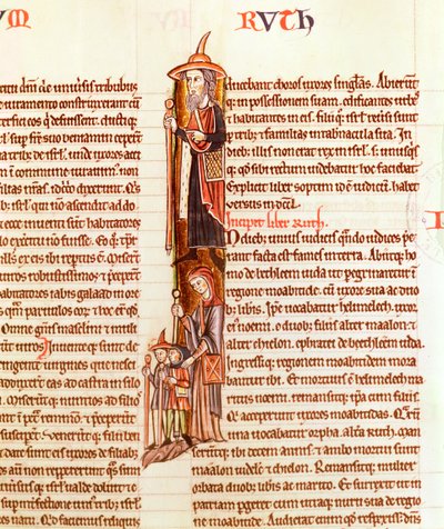 Ms 21 fol.97 Ruth og Boas, fra en bibel av French School