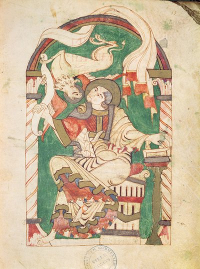 Ms 24 fol.53 St. Mark, fra et evangelium fra Corbie Abbey av French School