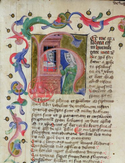 Ms 3859 Miniature of the Philosopher Boethius (ca.480-524) i fengsel av French School