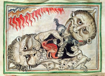 Ms 422 f.95v Hell av French School