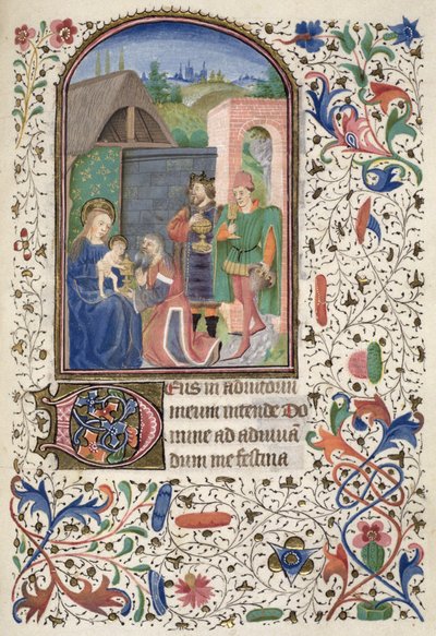Ms Euing 4 f.49r The Wise Men, fra Glasgow Hours av French School