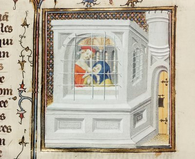 Fr 12420 romersk veldedighet: Cimon og Pero, fra De Claris Women, av Giovanni Boccaccio (1313-75) av French School