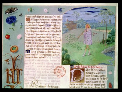 Ms Fr 9197 fol.187 Pan, fra Livre des Echecs Damour av French School
