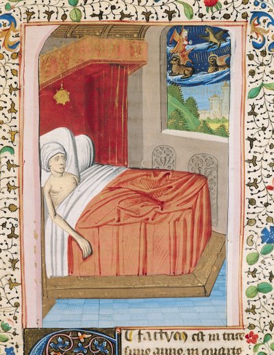 Ms H 7 fol.76r The Vision of Ezekiel, fra Bibelen til Jean XXII av French School