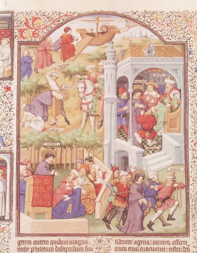 Ms Lat 17294 Fol.515v Scener fra livet til Saint James the Great (d.44) fra Breviary of the Duke of Bedford, ca. 1424-35 av French School