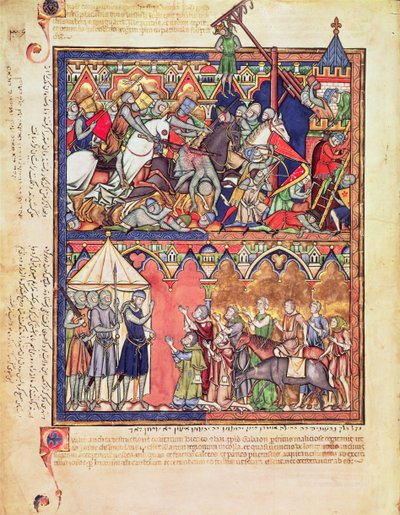 Ms M 638 f.10v Joshua, fra Morgan Picture Bible, ca. 1244-54 av French School
