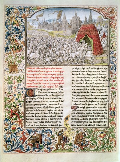 Ms t.4 fol.230 Slaget ved Nicopolis i 1396, faksimile av Breslau-manuskriptet, fra Froissarts Chronicle, 1472 av French School