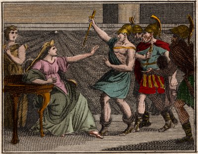 Mordet på Olympias (mor til Alexander Great). av French School