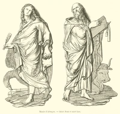 Musee d'Alencon, Saint Jean et saint Luc (gravering) av French School