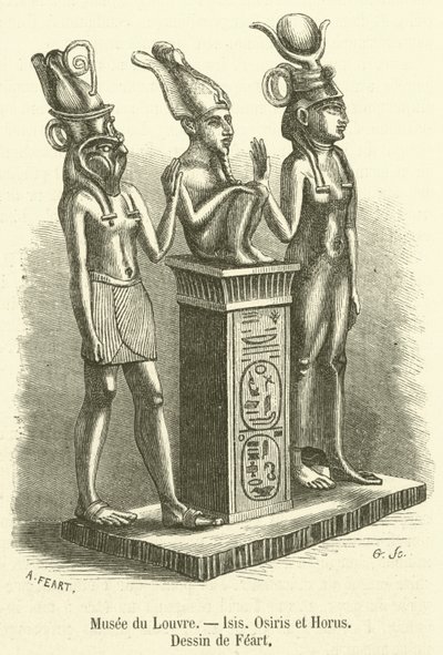 Louvre-museet, Isis, Osiris og Horus (gravering) av French School