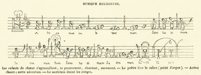 Religiøs musikk (gravering) av French School