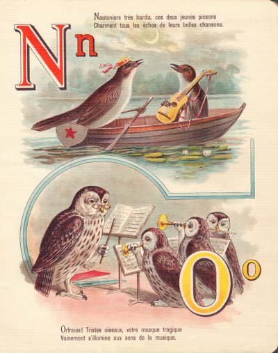 N O: Nattergal, navigasjon, ugle, orkester av French School