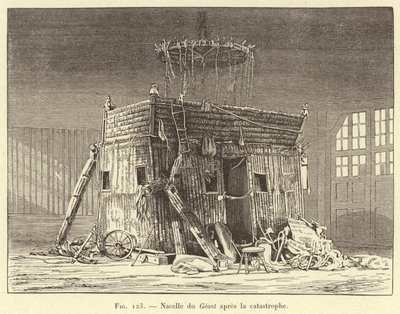 Nacelle du Geant etter katastrofen (gravering) av French School
