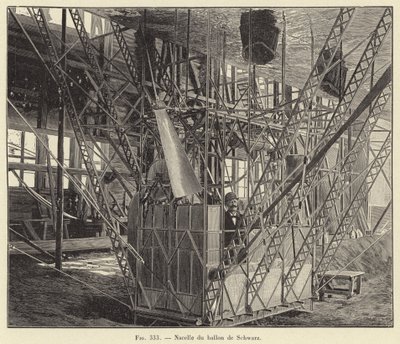 Nacelle du Ballon de Schwarz (gravering) av French School