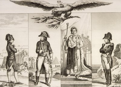 Napoleon Bonaparte (1769-1821) på fire stadier i livet, fra 