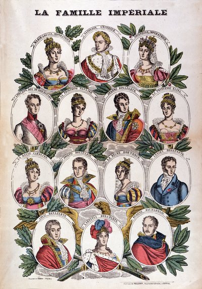 Napoleon Bonaparte og hans familie av French School