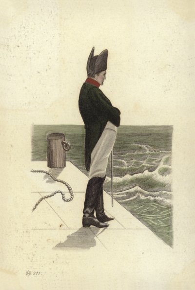 Napoleon I (farget litografi) av French School