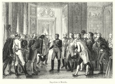 Napoleon a Dresde (gravering) av French School