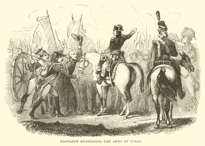 Napoleon henvender seg til Army of Italy (gravering) av French School