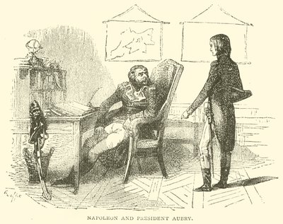 Napoleon og president Aubry (gravering) av French School