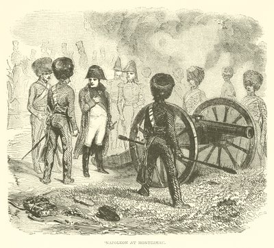 Napoleon ved Montereau (gravering) av French School