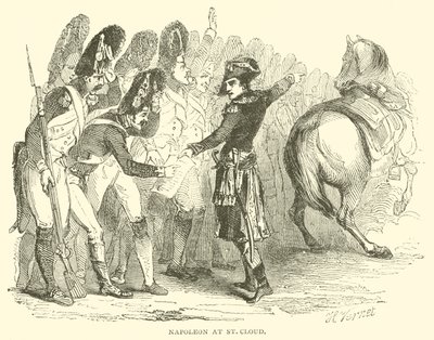 Napoleon ved St Cloud (gravering) av French School