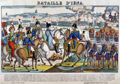 Napoleon i slaget ved Jena (13/10/1806) - bilde av Epinal av French School
