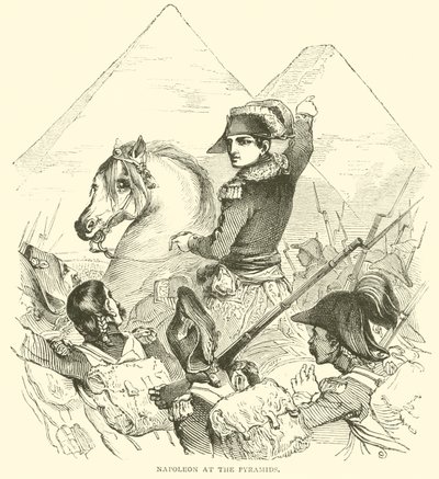 Napoleon ved pyramidene (gravering) av French School