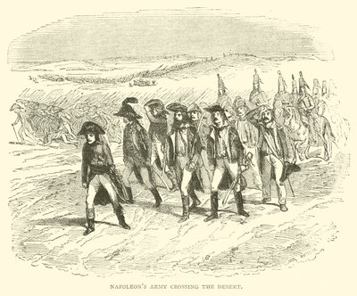 Napoleons hær krysser ørkenen (gravering) av French School