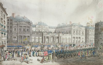 Napoleons kroningsprosesjon passerer statsrådet, 2. desember 1804 av French School