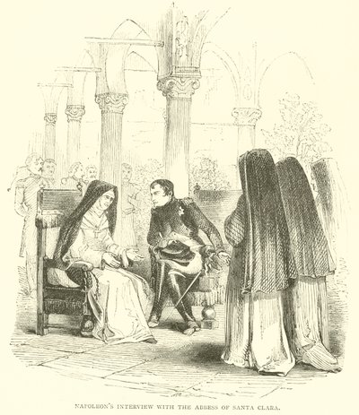 Napoleons intervju med abbedissen av Santa Clara (gravering) av French School