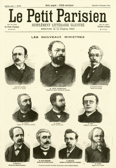 Nye ministre for den franske regjeringen (gravering) av French School