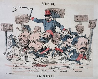 Nachrichten: La débâcle: Vermorel, Arnould, Pyat, Assi, Vallès, Delescluze und Gournet am Ende der Kommune von French School