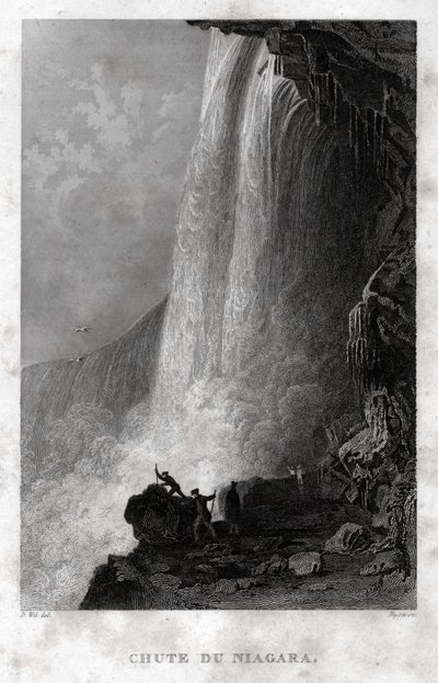 Niagara Falls. (gravering, ca. 1860) av French School