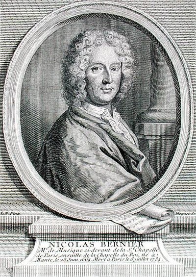 Nicolas Bernier (1665-1734) gravert av Etienne Fiquet (1719-94) (gravering) av French School