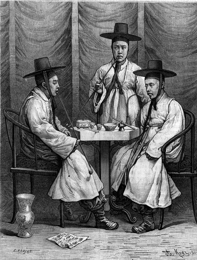 Nobles Coreens. Engraving in “Le Journal de la jeunesse” av French School