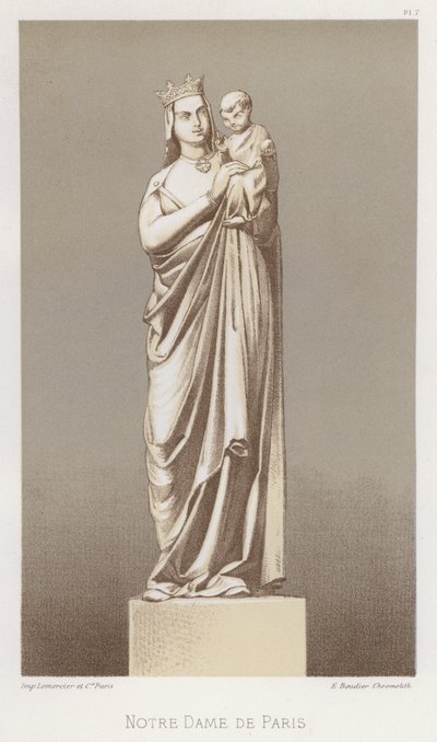 Notre Dame de Paris (farge litho) av French School