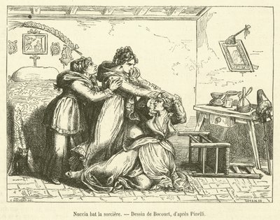 Heksa slår heksen (gravering) av French School