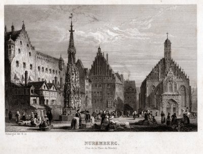 Nürnberg. (gravering, ca. 1830) av French School