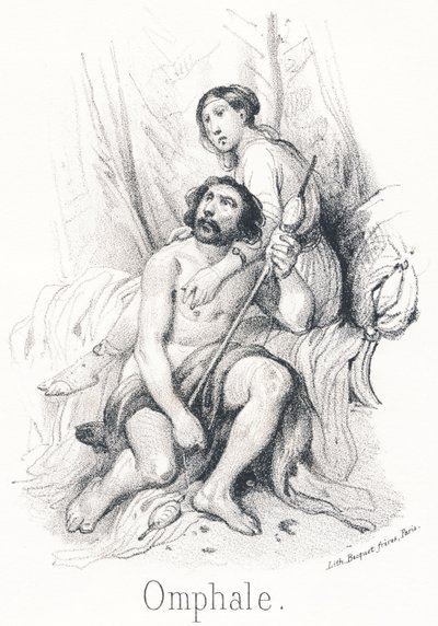 O Omphale: En av de vakreste dødelige i universet. Daughter of the King of Lydia av French School