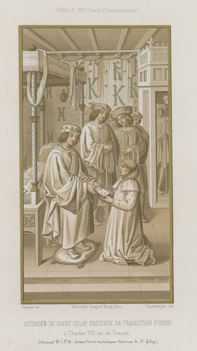 Octavian de Saint Gelais presenterer sin oversettelse av Ovid av French School