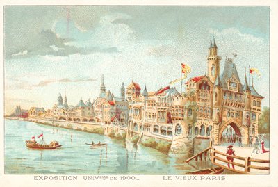 Old Paris, Exposition Universelle 1900, Paris (chromolitho) av French School