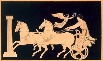 Olympisk vognfører kronet med en laurbærkrans, utgitt 1808-10 av French School
