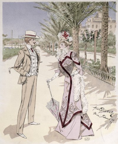 På Promenade des Anglais, Nice, februar 1899 av French School
