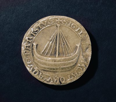 Et av de eldste bevarte seglene i byen Paris, ca. 1210 (voks) av French School
